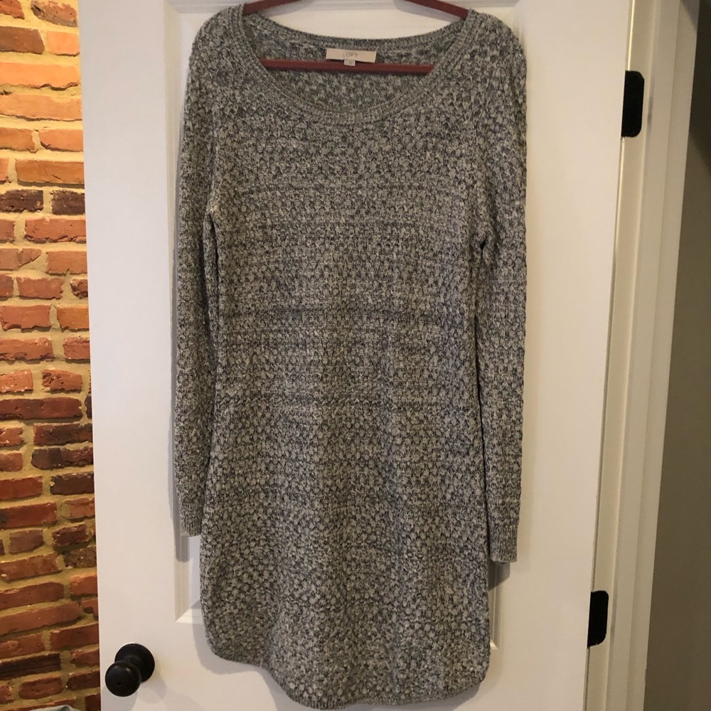 LOFT grey sweater dress